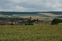 Ort Bilzingsleben von der Fundstelle aus